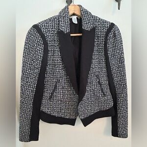 Kenneth Cole Black and White Tweed Jacket
